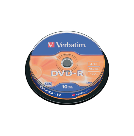 DVD-R General, 16X, Branded Matt Silver (10)