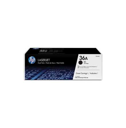 LaserJet 36A black toner(2) dual-pack