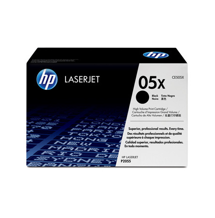 LaserJet 05X black toner (2) dual-pack