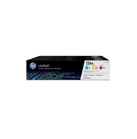 Color LaserJet 126A c/y/m tri-pack