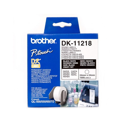 Round labels �24 white paper (1000)