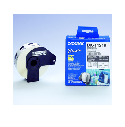 Round labels �12 white paper (1200)