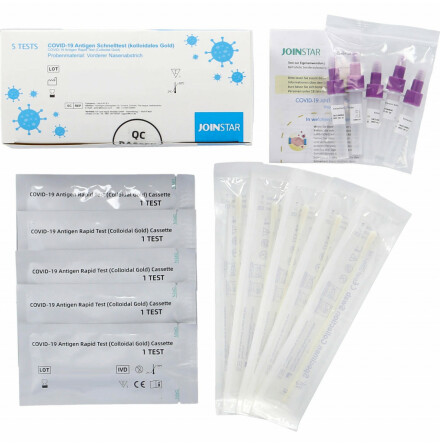 JOINSTAR� Antigen-Sj�lvtest CE-Certifierad  Corona | 5 st f�rpackning
