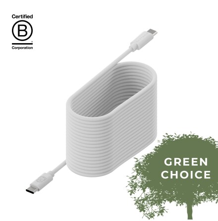 UPSTR�M CIRKUL�R 100W USB-C to USB-C cable, White (2.5m)