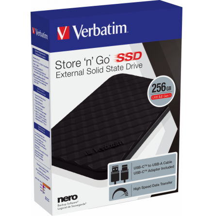 Store �n� Go Portable SSD USB 3.2 (Gen 1) 256GB, Black
